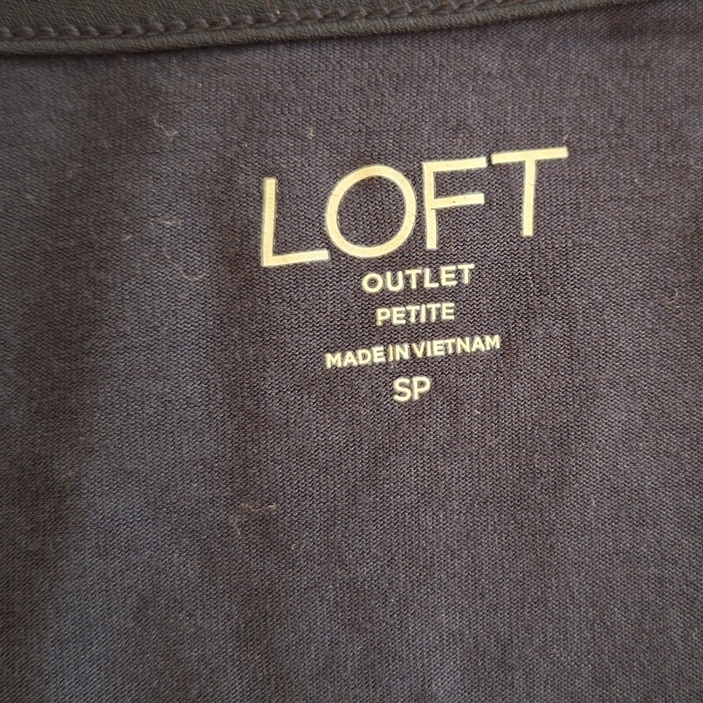 Loft Navy Dolman Sleeve Rayon Blouse SP *F - Picture 6 of 6